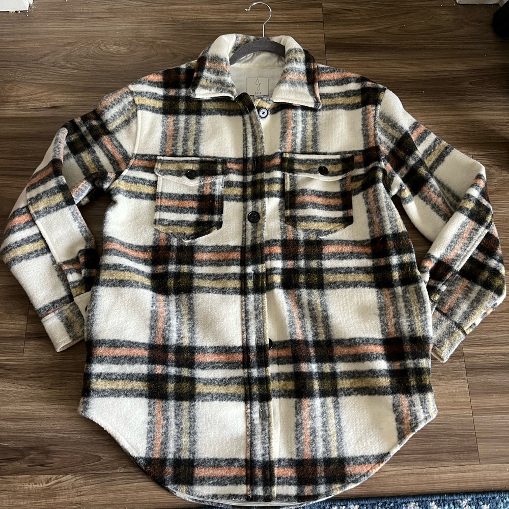 Joie Multicolor Plaid Wool Jacket
